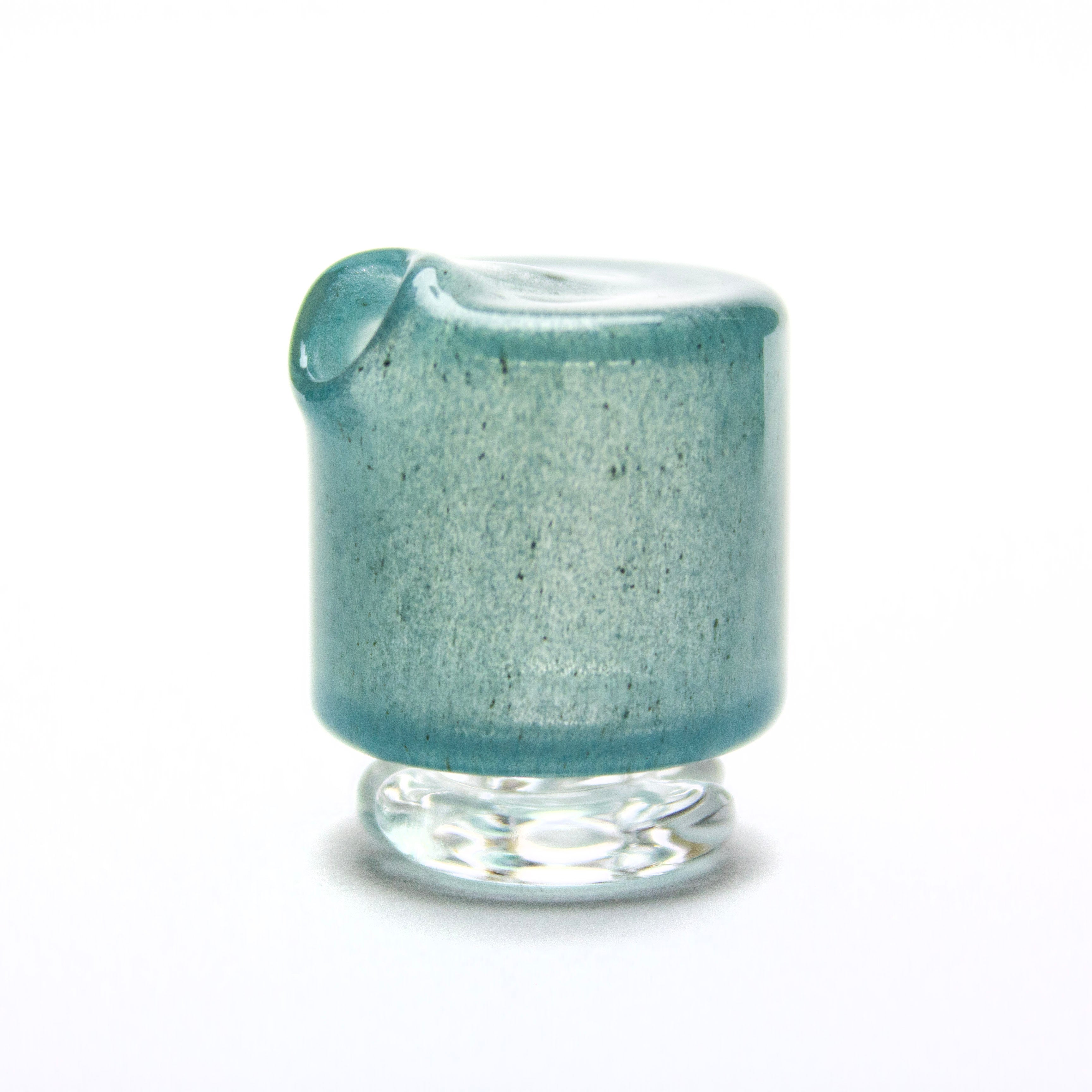 Sandalz Glass Blue Metallic Glow Pivot Spinner Tip #SAN53 - Planet Caravan